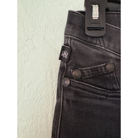 Rock & Republic Women’s 27 Black Skinny Low Rise Denim Stretch Jeans 25x30 - Picture 4 of 6
